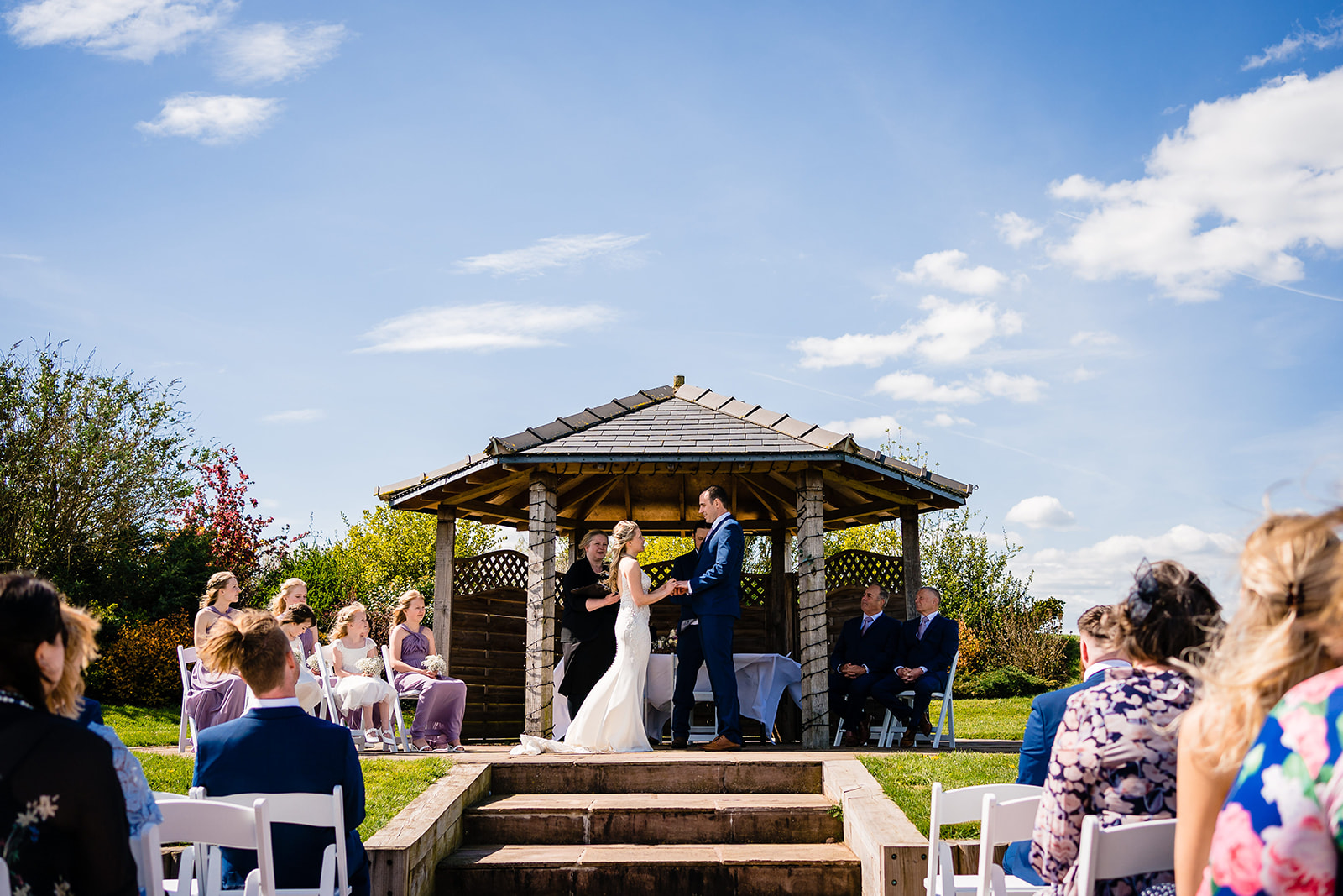 outdoor wedding at Aston marina