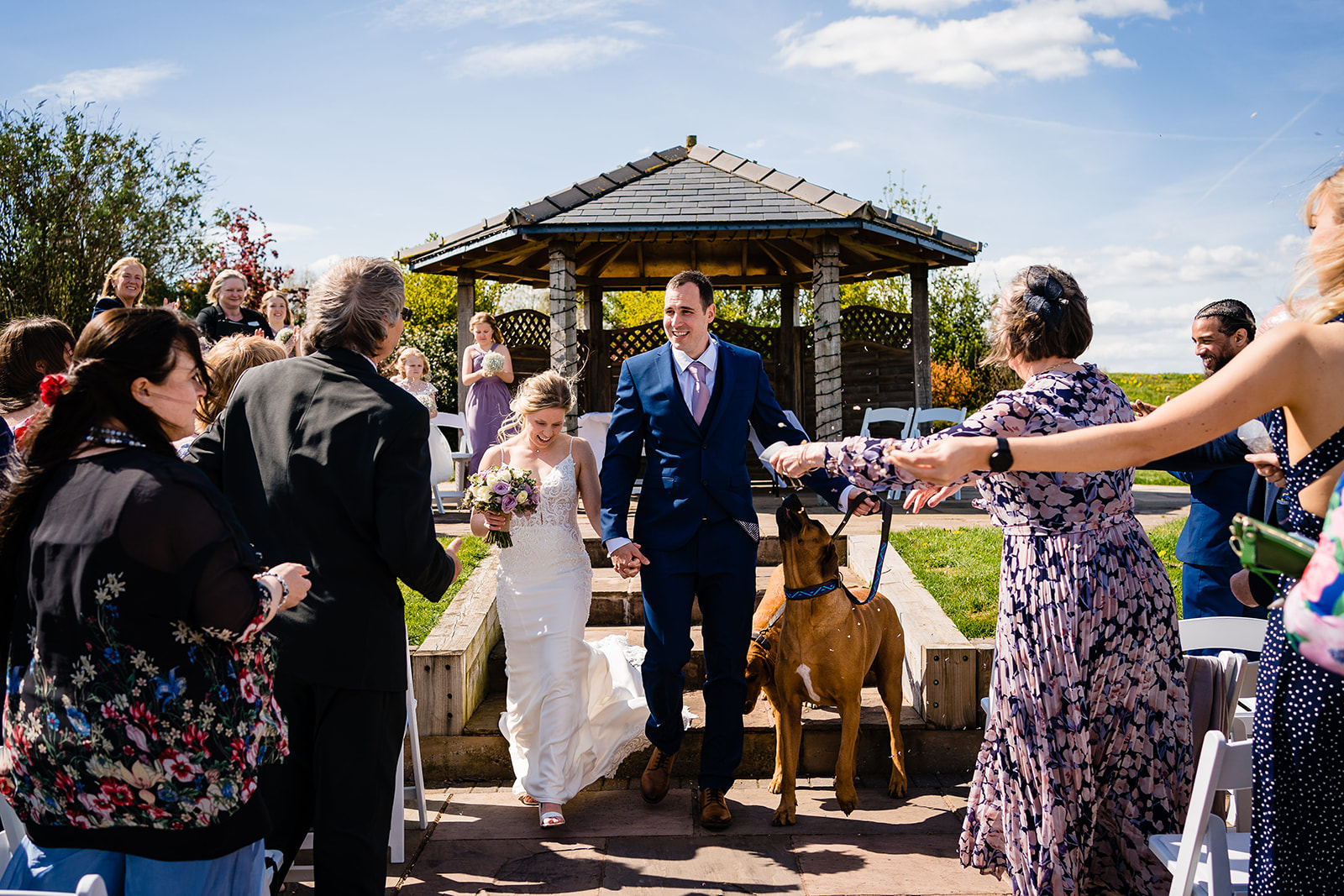 outdoor wedding at Aston marina