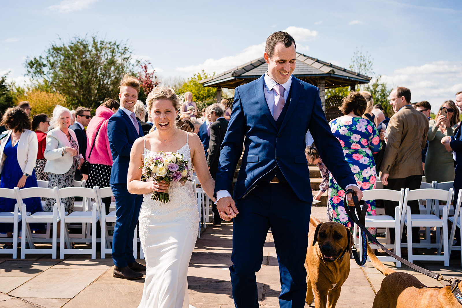 outdoor wedding at Aston marina