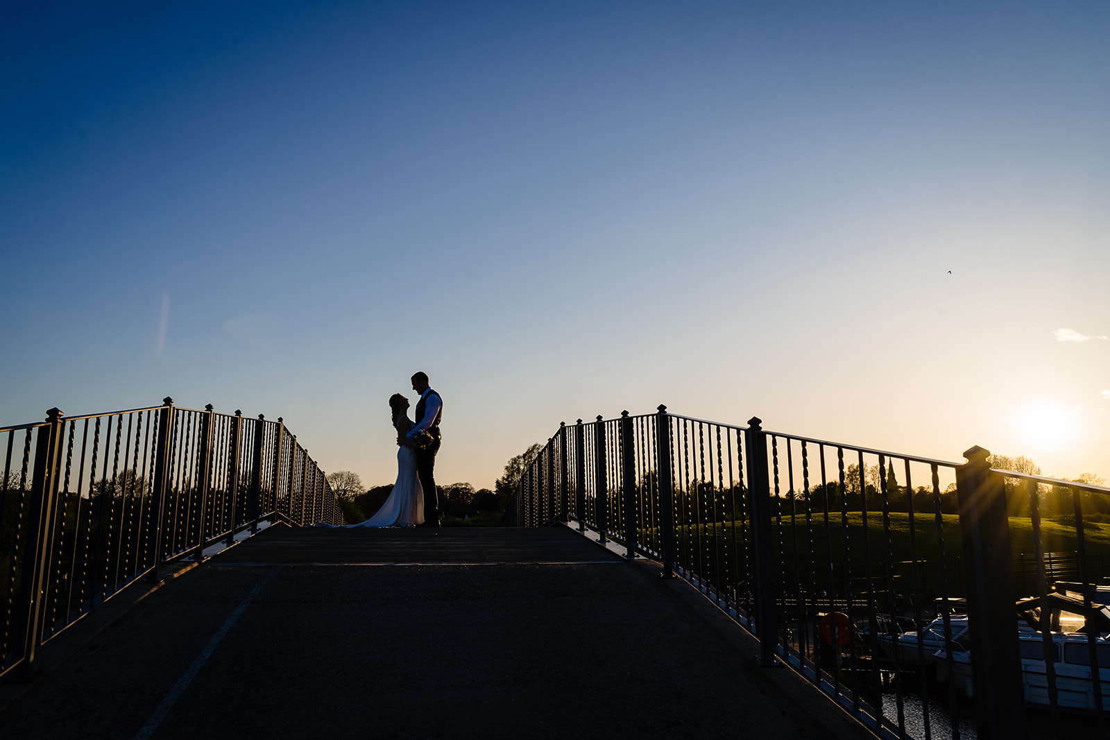 bride and groom portraits at Aston Marina 