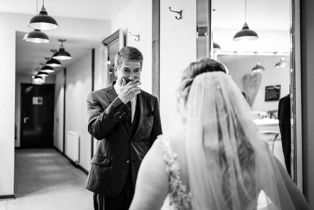 dad sees bride