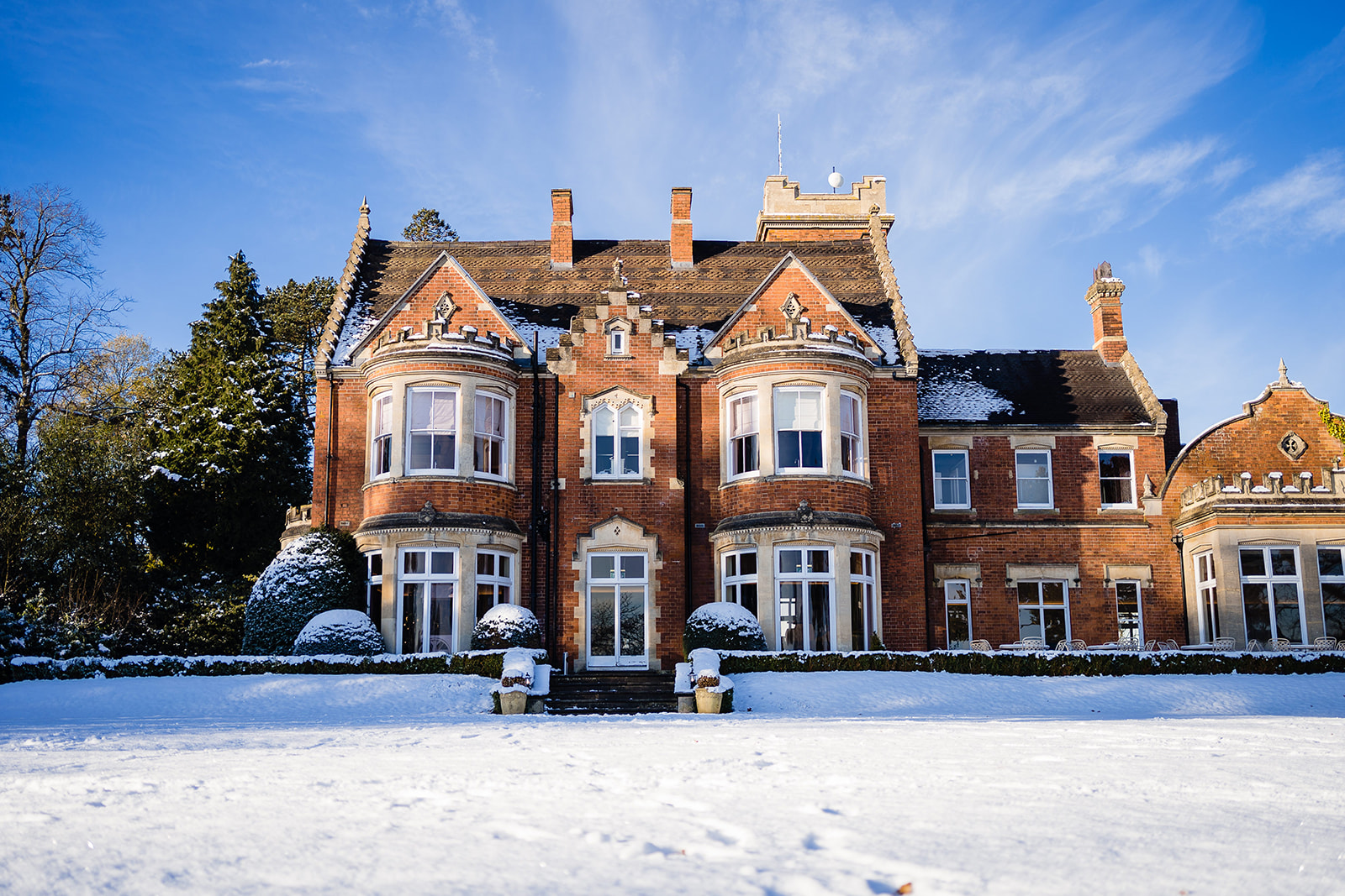 Pendrell Hall in the snow