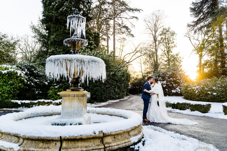Pendrell Hall snowy wedding