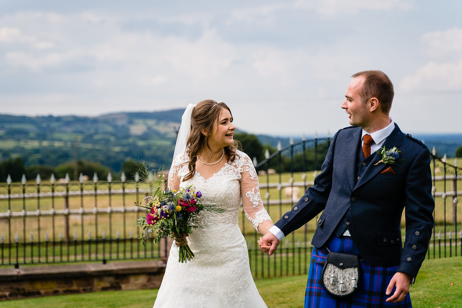 bride and groom portraits
