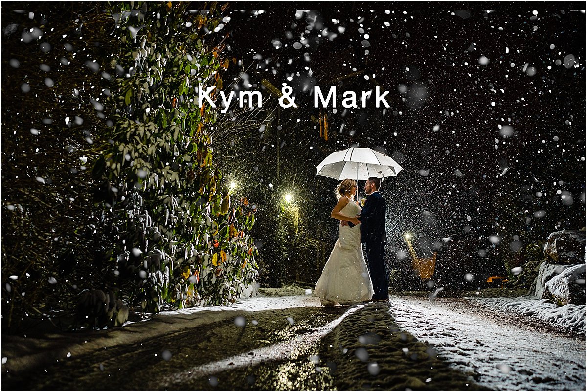 SNOW WEDDING AT DUNWOOD HALL