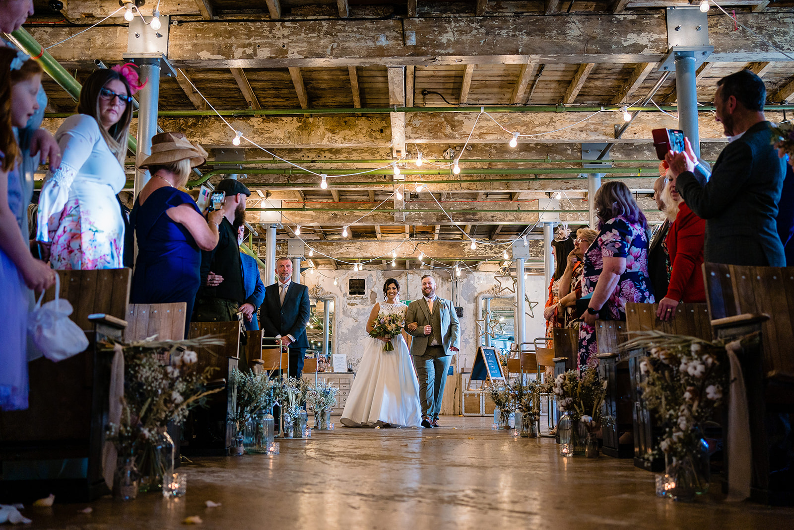 bride walking down aisle