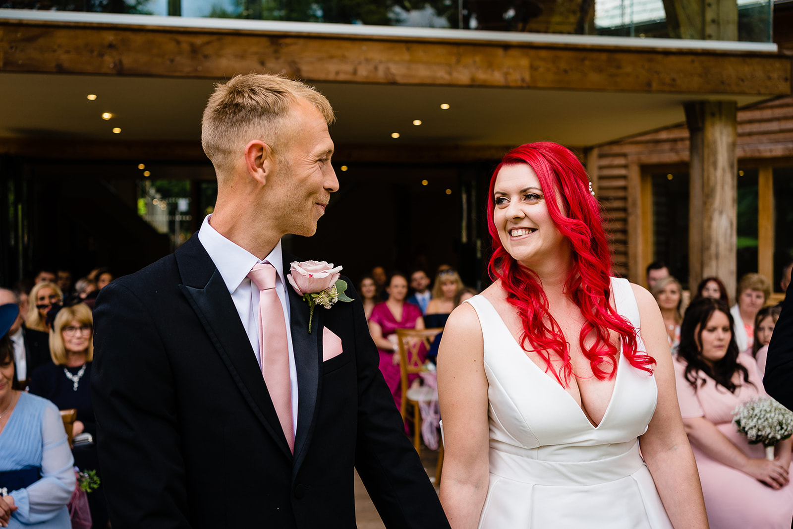 wedding ceremony at the mill barns