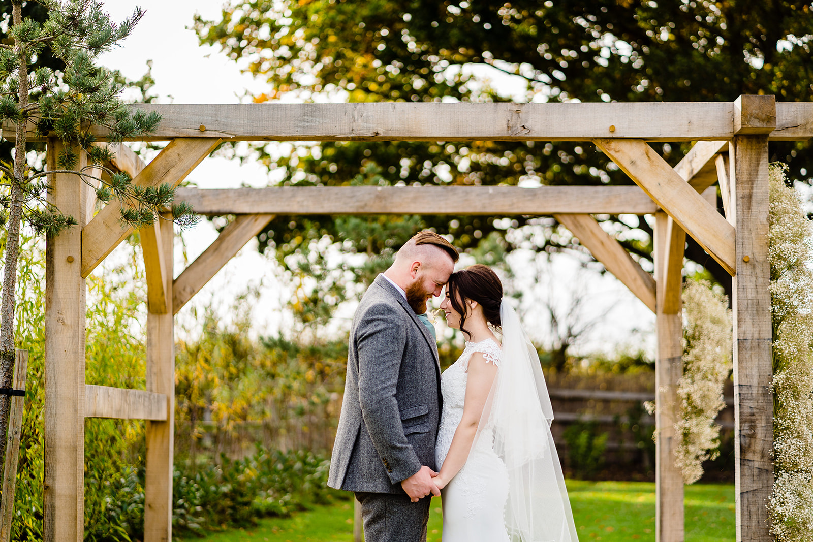 bride and groom portraits at Coton house farm