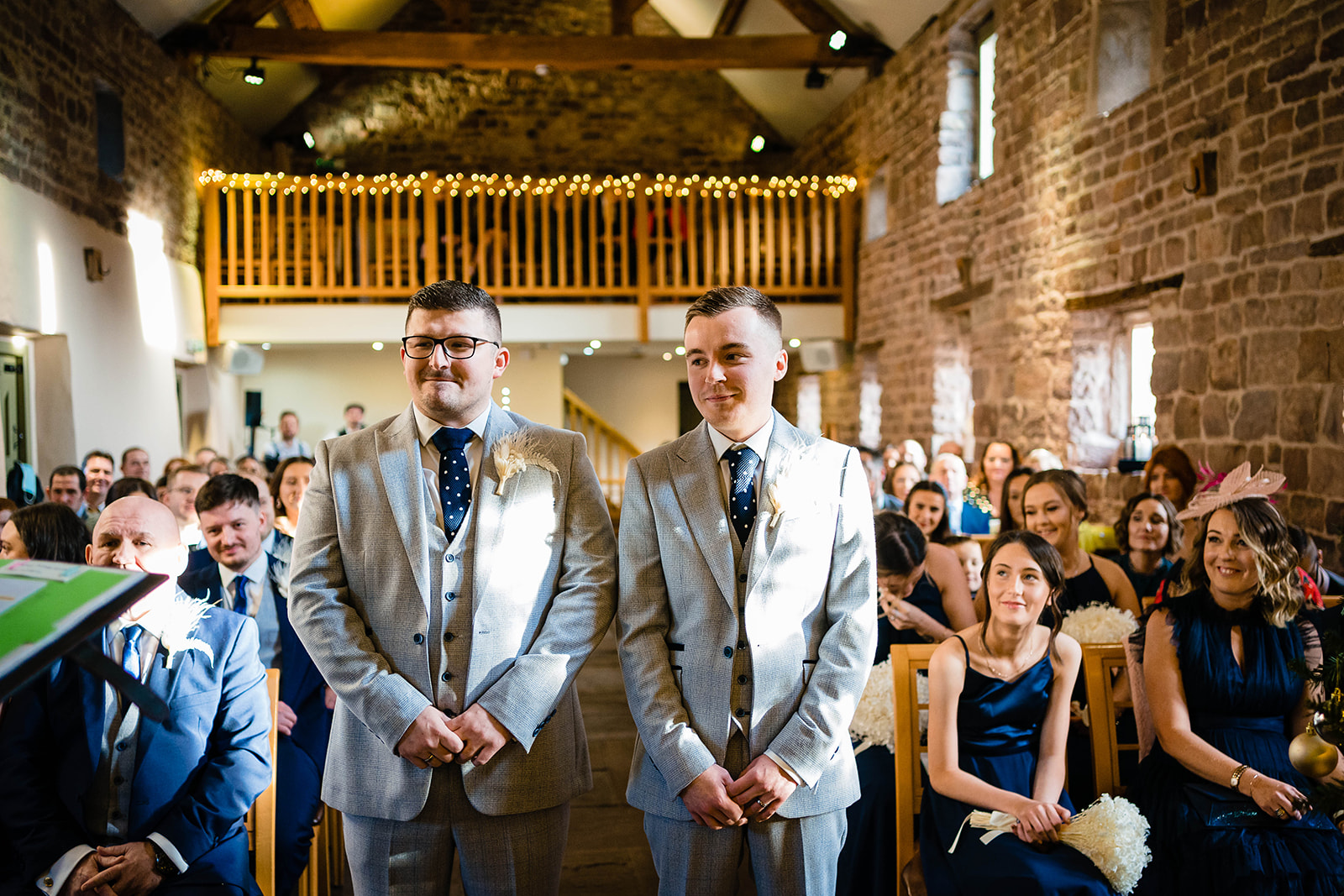 same sex wedding ceremony at the ashes barns