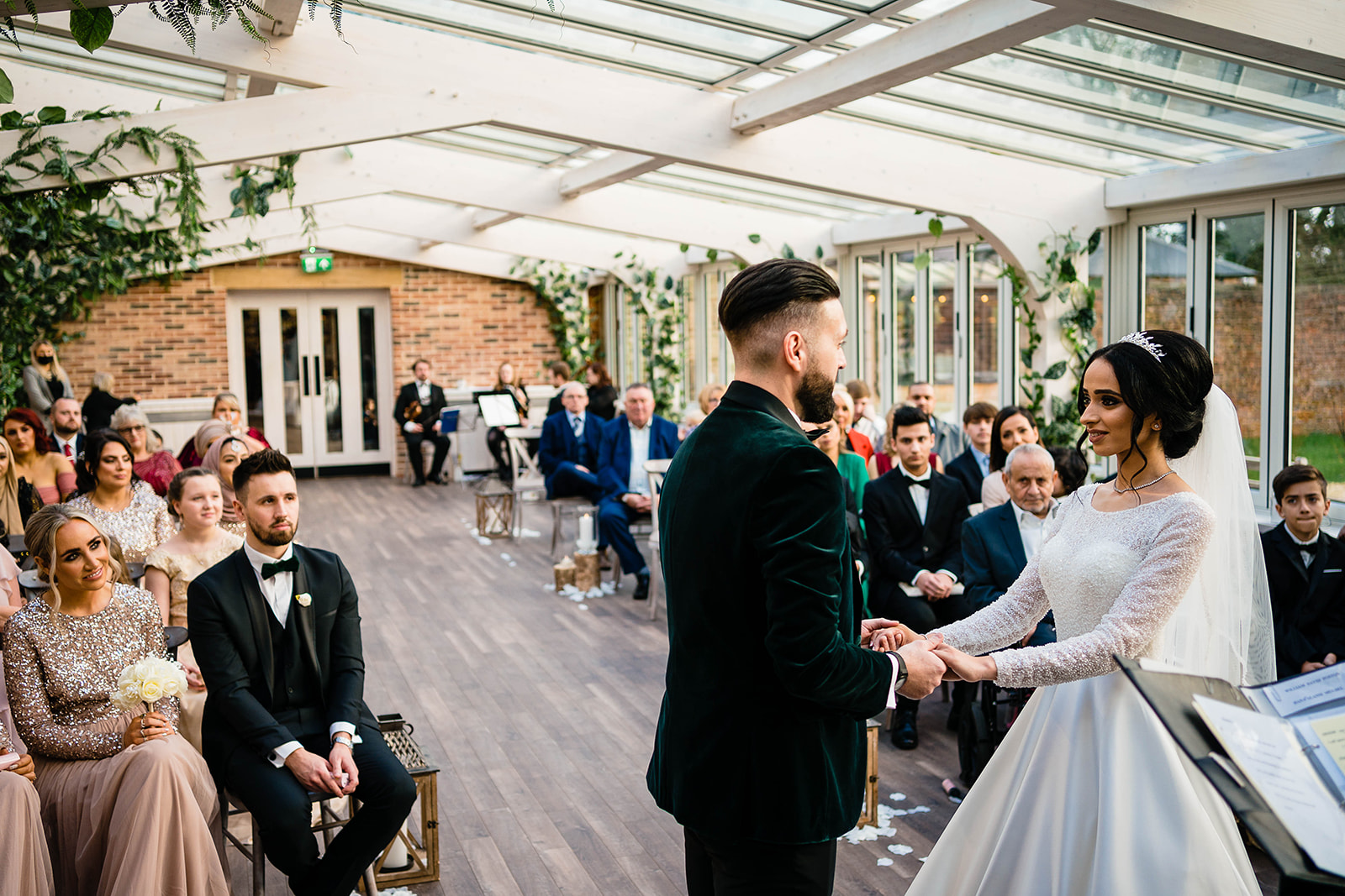 wedding ceremony at foxtail barns