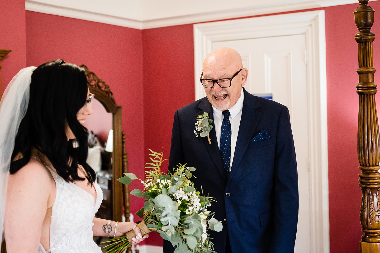 dad sees bride