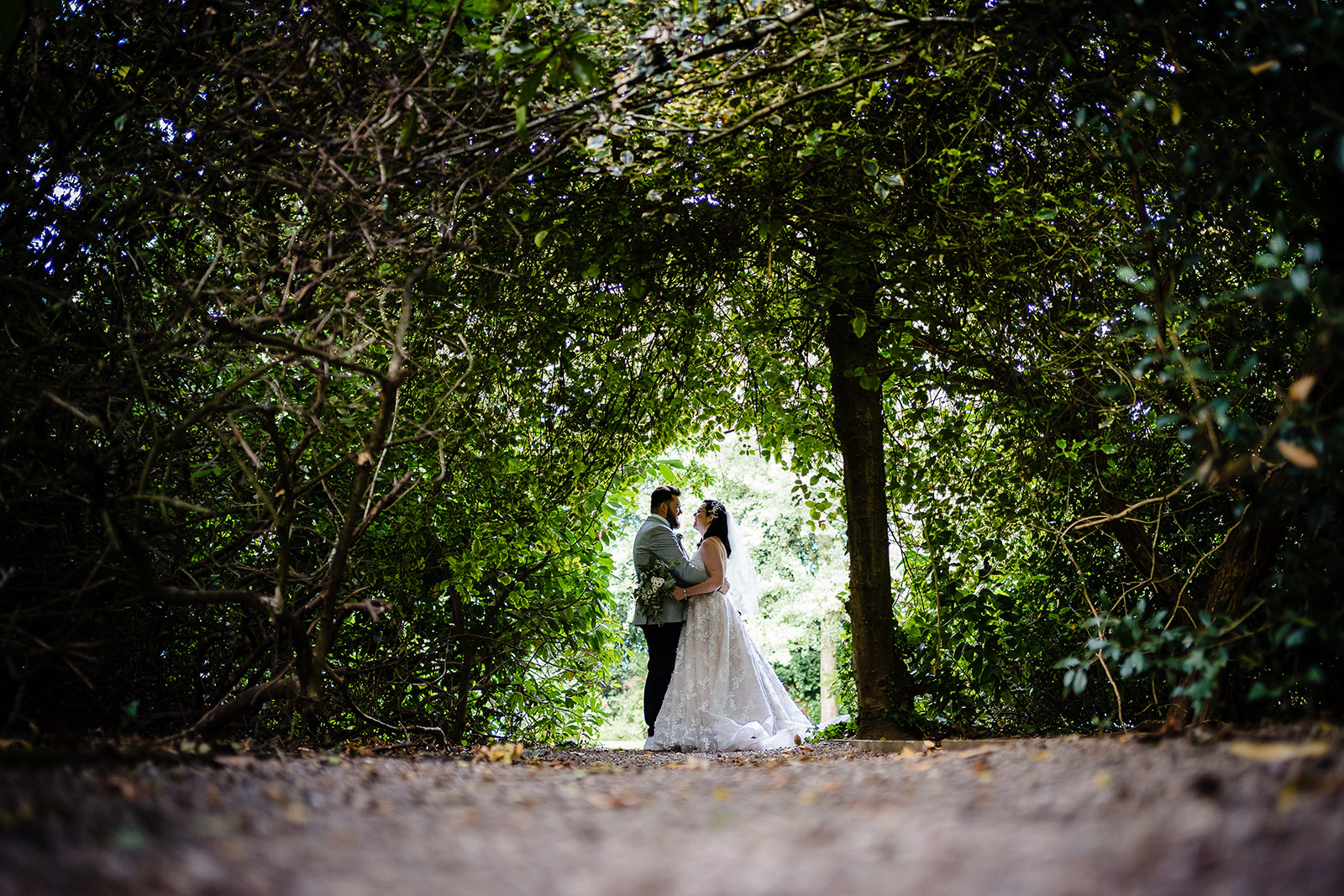 bride and groom at Pendrell hall